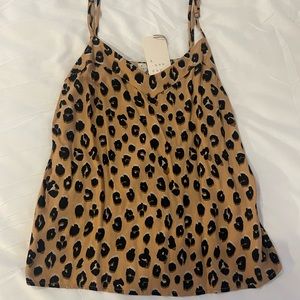 Leopard Tank Blouse New with tags
